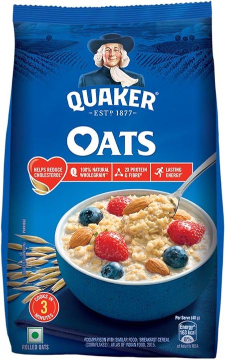 1 kg pack of Quaker Wholegrain Rolled Porridge Oats.